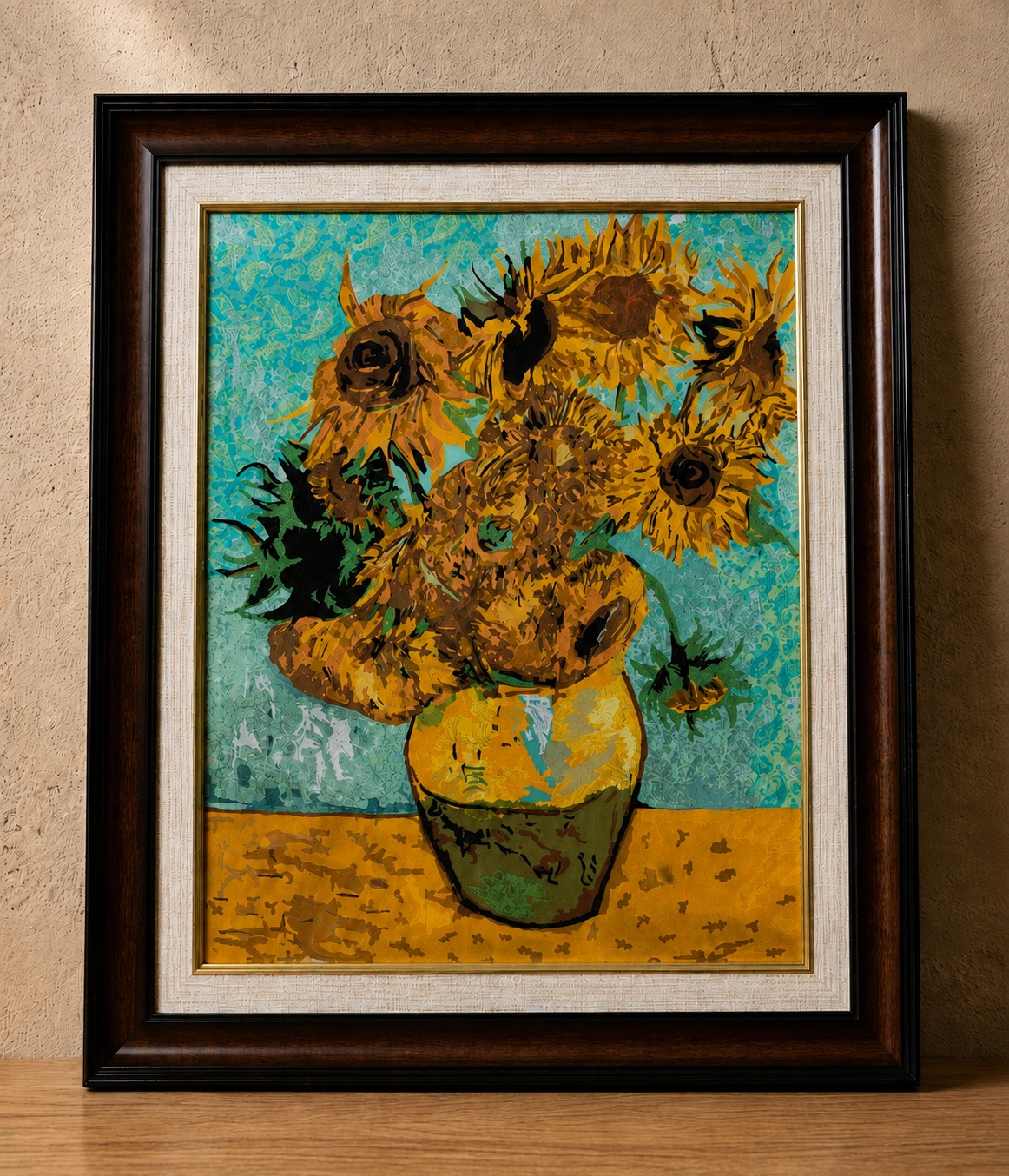Upcycled Silk Art Picture